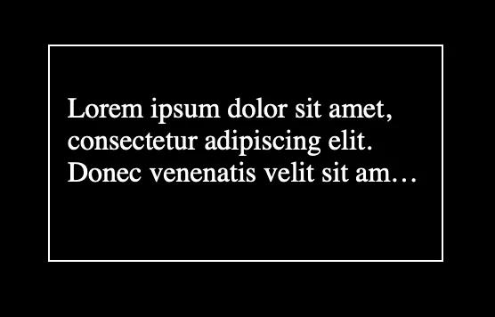 The resulting line truncation