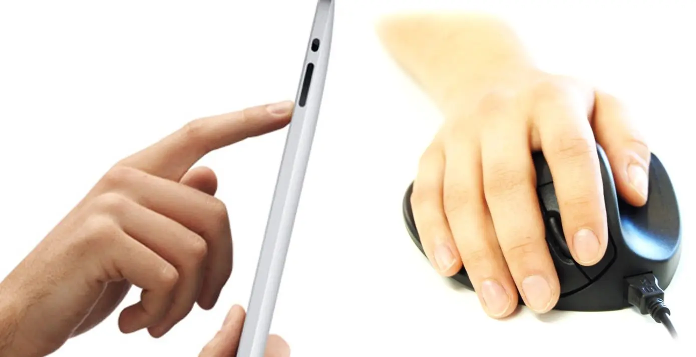 A picture of fingers using touch screens